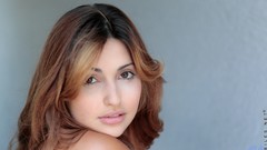 Woman red dress outdoors stills brunettes photo shoot pornstars 