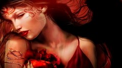 Woman red fantasy art