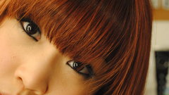 Woman red redheads asians