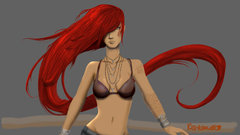 Woman red redheads drawings