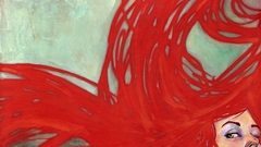 Woman red redheads paint