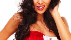 Woman red santa claus