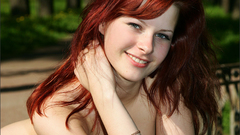 Woman redheads ace faces