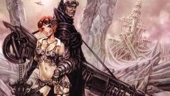 Woman redheads anime girls