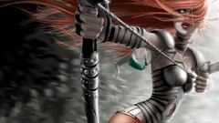 Woman redheads archery artwork Archers fantasy art