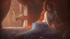 Woman redheads artwork