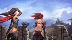 Woman redheads artwork fantasy art