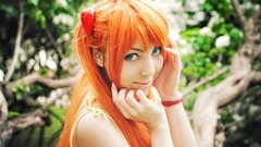 Woman redheads cosplay