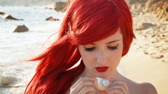 Woman redheads cosplay