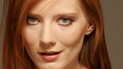 Woman redheads faces portraits
