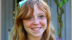 Woman redheads freckles