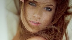 Woman redheads freckles