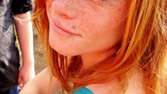 Woman redheads freckles faces