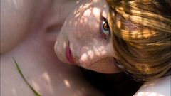 Woman redheads freckles pale