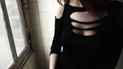 Woman redheads handcuffs Ariel