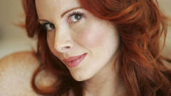 Woman redheads pale smiling