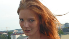 Woman redheads pierced nose