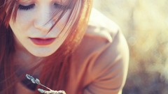 Woman redheads portraits backlights