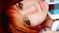 Woman redheads self shot