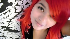 Woman redheads self shot