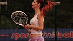 Woman redheads Sports models