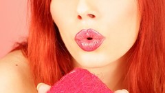 Woman redheads valentines day