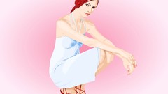 Woman redheads vectors