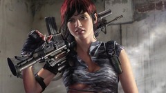 Woman redheads weapons girls