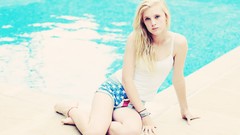 Woman Redneck blondes swimming pools