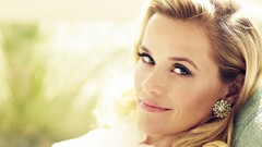 Woman Reese Witherspoon faces earrings blondes blue eyes models