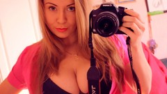 Woman reflections blondes lingerie canon mirrors huge boobs