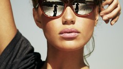 Woman reflections sunglasses blondes fashion photography
