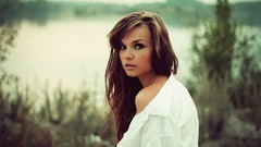 Woman reflections sunlight girls in nature