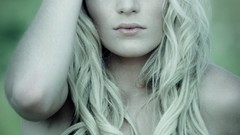 Woman retro blondes boobs