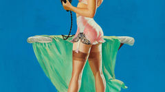 Woman retro blondes pinups retro art Vaughan Bass