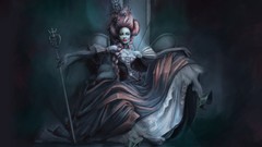 Woman retro dress queen crowns