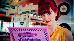 Woman retro models susan coffey redheads