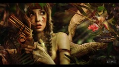 Woman revolvers artwork