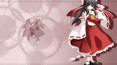 Woman Ribbons anime girls kochiya sanae hakurei reimu touhou 