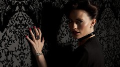 Woman rings Irene Adler choker Irene Lara Pulver