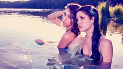 Woman rivers brunettes models