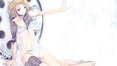 Woman Robots Anime legs blondes lingerie bra ecchi cyborgs 