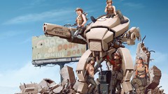 Woman Robots military cyborgs artwork boobs futuristic mecha