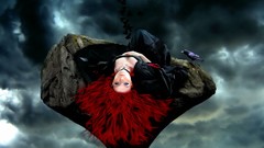 Woman rocks redheads fantasy art artistic