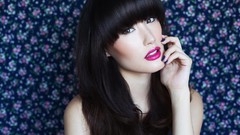Woman romania bangs models black hair