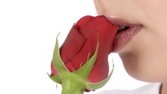 Woman roses lips