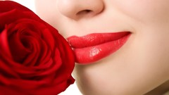 Woman roses lips