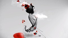 Woman roses Photo manipulation