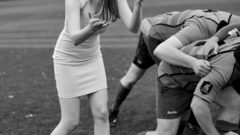 Woman rugby monochrome hayley westenra