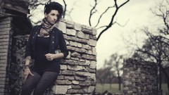 Woman ruins brunettes models